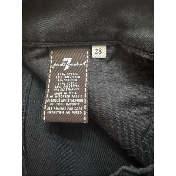 7FAM - 7 For All Mankind size 28 Black the Skinny Jeans - Picture 7 of 9